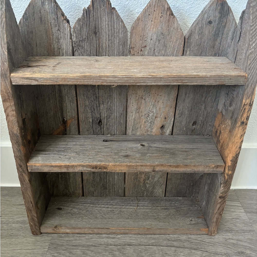 Vintage Primitive Farmhouse Wood Shelf Wood LOCAL ONLY 16x14x4.5lb Final Sale
